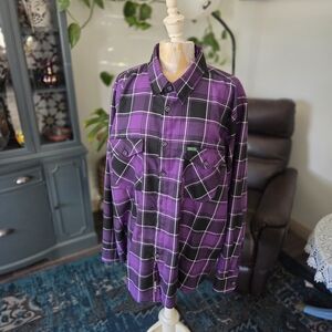DIXXON Purple and Black Plaid Men's Jacket